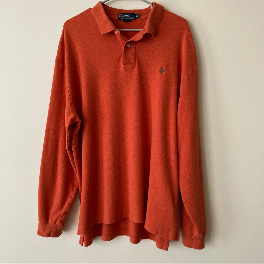 Polo Ralph Lauren Orange Long Sleeve Polo Men’s XL